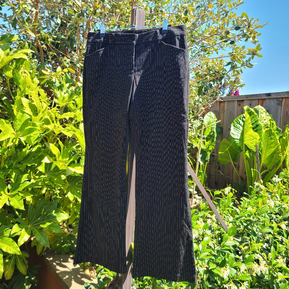 Express Design Studio Editor Mid Rise Bootcut Pinstripe Dress Pants Size 6R